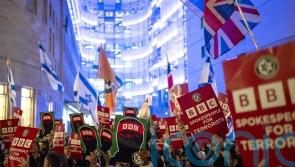 Protest held outside BBC HQ over Gaza documentary
