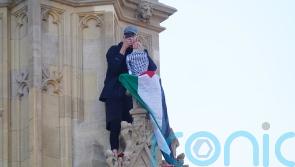 Parliamentary tours cancelled as man remains metres up Elizabeth Tower