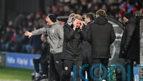 Pete Wild fumes over referee Bobby Madley’s display during Fleetwood draw