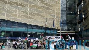 Protesters condemn ‘loans for genocide’ in Central Bank demo over Israel Bonds