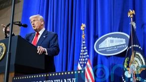 Trump pledges to ‘expel rogue actors’ in political speech at Justice Department
