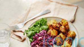 Dr Rupy Aujla’s salmon tikka bowls with quick fennel and cabbage pickle