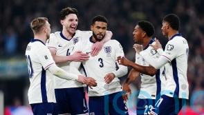 Reece James’ fabulous free-kick sets England on course for victory over Latvia