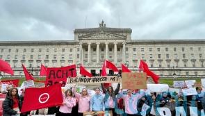 Irish language campaigners accuse DUP of blocking funding in Stormont protest