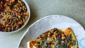 How to make Noor Murad’s ‘Cheese and Olives’ – halloumi with spicy olives and walnuts