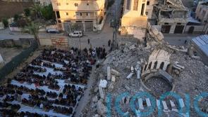 Eid prayers held outside demolished mosques in Gaza Strip