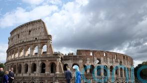King hails ‘brilliant’ restoration of the Colosseum during state visit to Rome