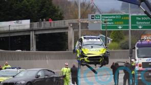 Seven officers taken to hospital after multi-vehicle crash during police pursuit