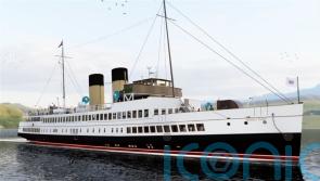 Princess Royal views continuing restoration work on Clyde steamer