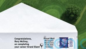 Rory McIlroy’s career grand slam celebrated with Royal Mail postmark