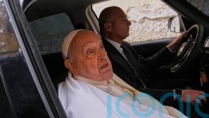 Recovering Pope Francis visits Rome prison to keep annual Holy Week appointment