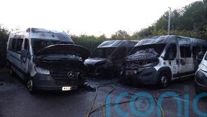 Fire destroys seven minibuses used by disabled people and school children
