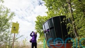 Airport installs bird hide designed to resemble air traffic control tower