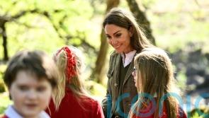 Prince and Princess of Wales join children in ancient woodland on Mull