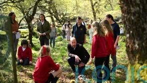 William hails importance of communities on visit to woodland on Mull