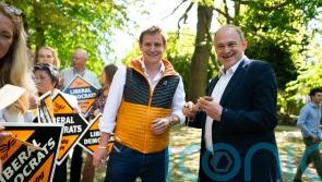 Sir Ed Davey signs ‘magic spatulas’ during local election visit