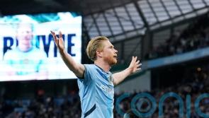 Outgoing Kevin De Bruyne makes his point after match-winning Man City display
