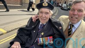 D-Day veteran, 100, shares wartime memories at VE Day service