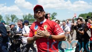 A sea of red – Lewis Hamilton revels in reception from Ferrari fans at Imola