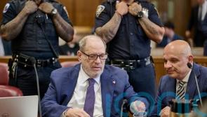 Accuser gestures at Harvey Weinstein in courtroom confrontation