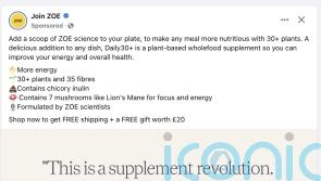 Zoe supplement ad banned over ultra-processed claims