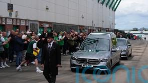 Fans applaud as Sir Tom Farmer’s hearse passes Easter Road