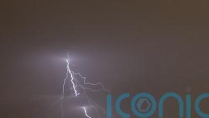 Lightning strike sets house on fire blocking road