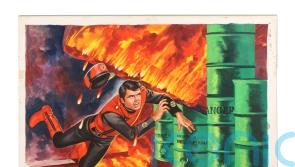 Hand-painted Captain Scarlet titles and Banksy work among auction items