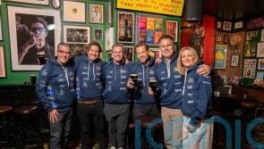 Celebrities embark on 555-mile cycle for MND research and deliver Lions match ball