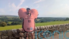 Charity boss runs Hadrian’s Wall in scrotum suit to highlight testicular cancer