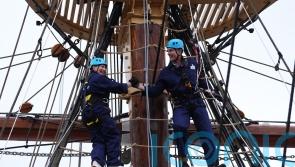 Lorraine Kelly shook ‘like a leaf’ as she climbed 25-metre mast on RSS Discovery