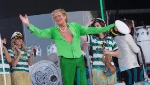 Rod Stewart joined by trio of veteran superstars for rousing Glastonbury set
