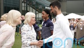 ‘Oh what a treat’: Queen meets Novak Djokovic on Wimbledon visit