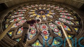 Craftspeople review Rose Window repairs carried out after 1984 York Minster fire