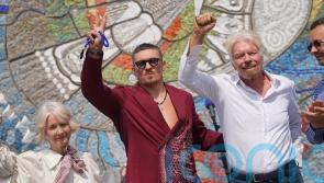 Sir Richard Branson highlights Ukraine conflict at mosaic unveiling