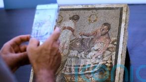 Roman-era mosaic panel stolen during Second World War returns to Pompeii
