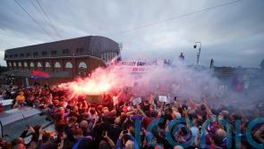 Crystal Palace fans protest against Europa League ejection