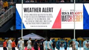 England’s clash with USA halted due to lightning fears