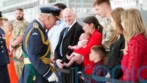 King visits Scotland’s main RAF base and thanks families for their sacrifices