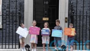Children deliver Benedict’s Law petition for allergy safeguards in schools