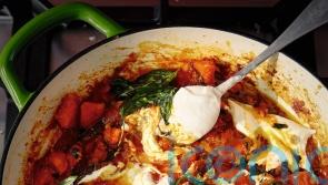 Ixta Belfrage’s stir-fried papaya with crispy basil recipe