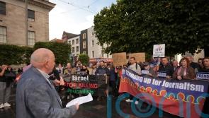 Vigil held to show solidarity with journalists working in Gaza
