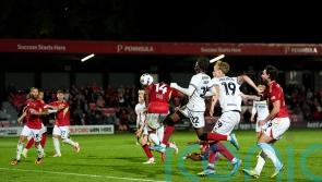 Late Kadeem Harris header for Salford denies struggling Cheltenham a victory