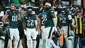 Jalen Carter ejected in opening seconds as Philadelphia Eagles win first game