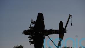 Lancaster bomber sculpture paying tribute to air crews erected in Lincolnshire