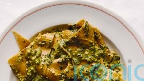 Padella’s stracci with pistachio, mint and basil pesto recipe