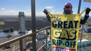 Green protesters scale chimney stacks at Nottinghamshire gas-fired power station