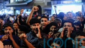 Police van injures protester as anti-government protests turn violent in Morocco