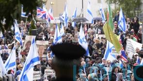 Hundreds turn out at rally marking two-year anniversary of October 7 attacks