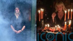 Witch claims to communicate with ancestors at Halloween through a silent meal, using tarot cards and pendulums